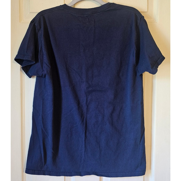 Handup Men’s Medium T-Shirt Navy Blue Yellow Logo Graphic MTB Casual Tee - Picture 2 of 6